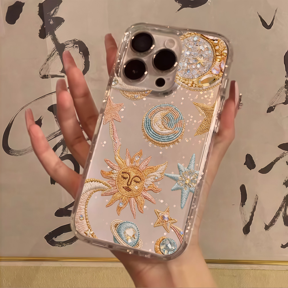 Glitter Shockproof Case - Kreative Sterne-Mond Glitzer-Handyhülle für iPhone 17