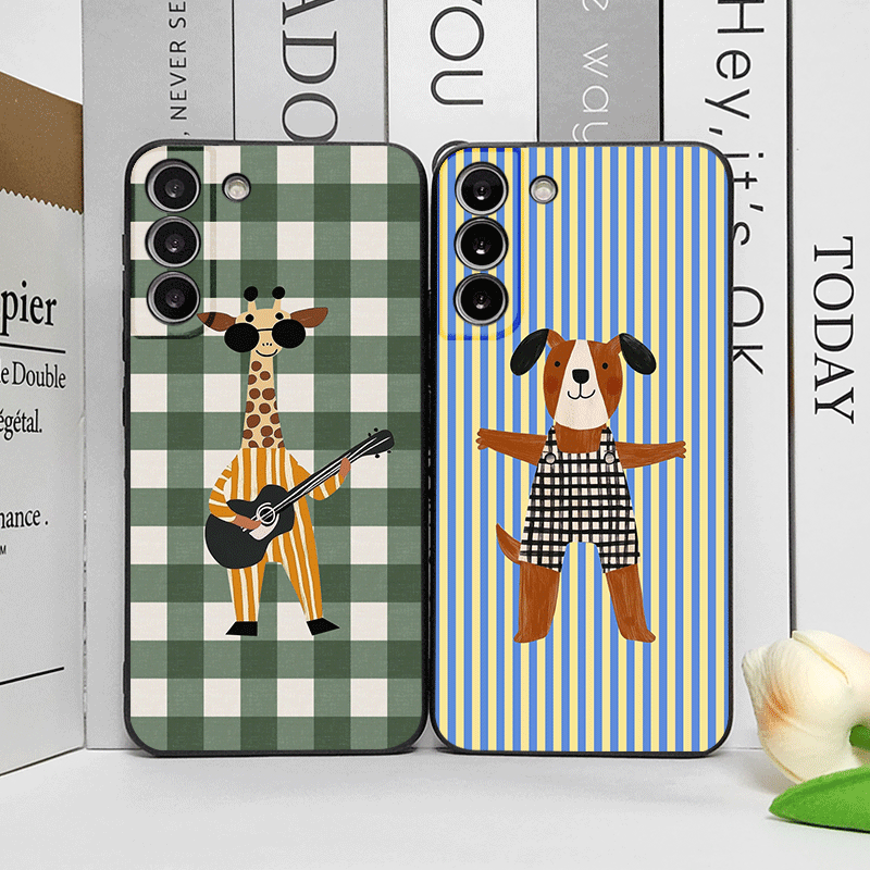 Phone Cases Oppo - Einfache, niedliche Handyhülle mit gestreiftem Karomuster