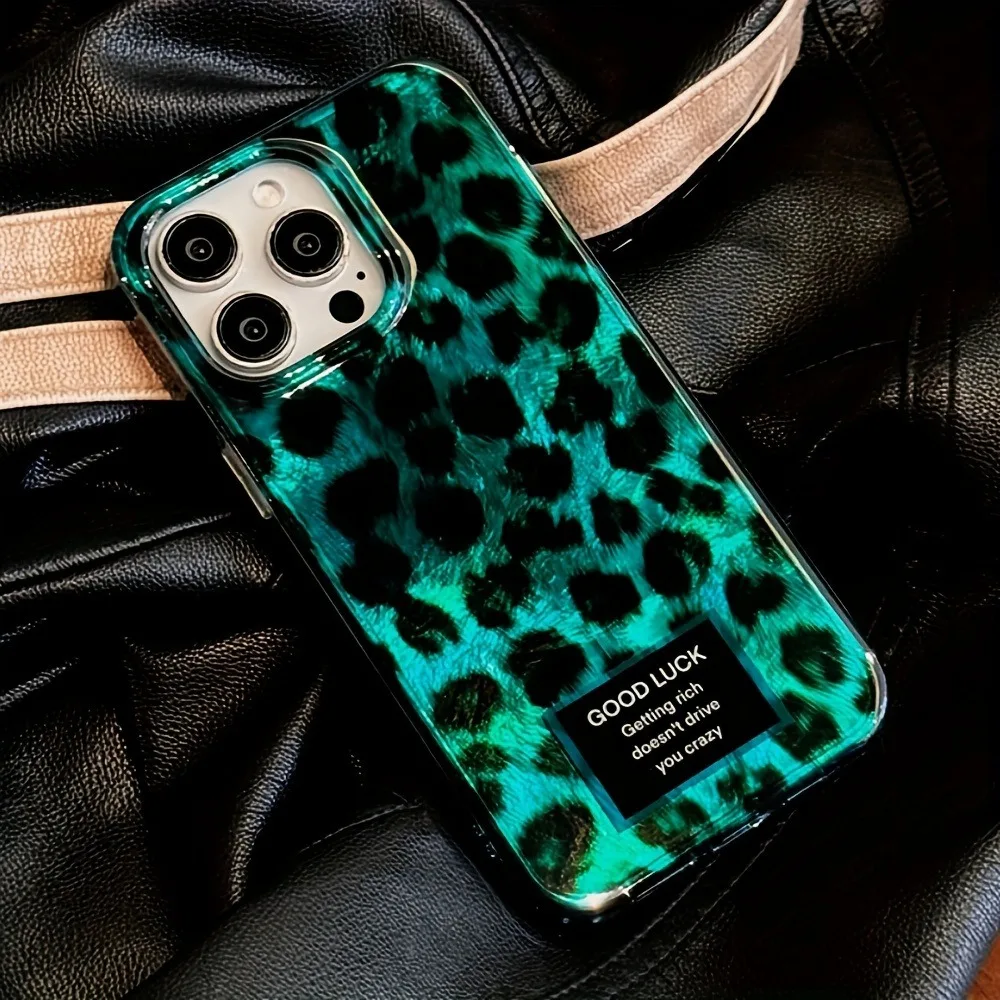 Phone Cases Durable - Retro Laser Niedliche Leopardenmuster Handyhülle für