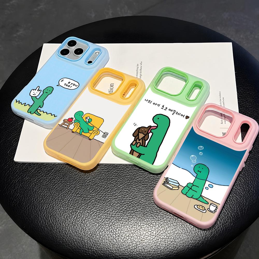 Phone Cases With Card Holder - J-JOGUMAN Studio Dinosaurier Niedliche Handyhülle 2-in-1