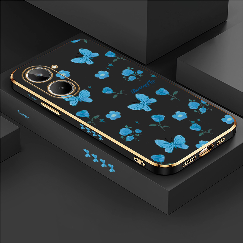 Phone Cases Oppo - Blumen-Schmetterlings-Print-Handyhülle für OPPO Realme 12 Pro