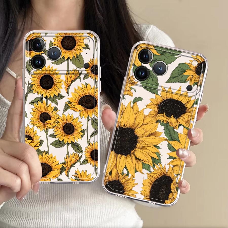 Phone Cases Iphone 16 - Niedliche Sonnenblumenmuster-Hülle für Apple iPhone 17
