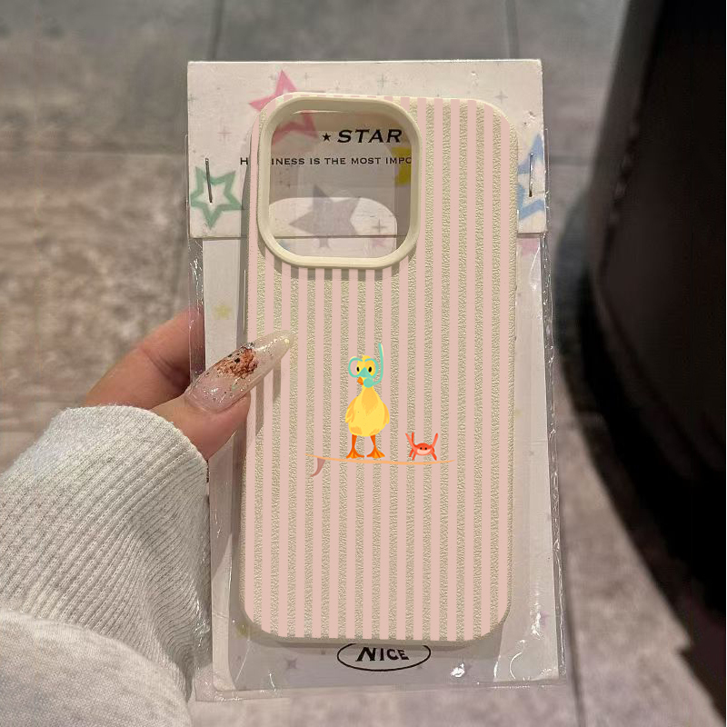 Phone Cases Yellow - Gestreifte Tauchende Gelbe Ente Handyhülle für