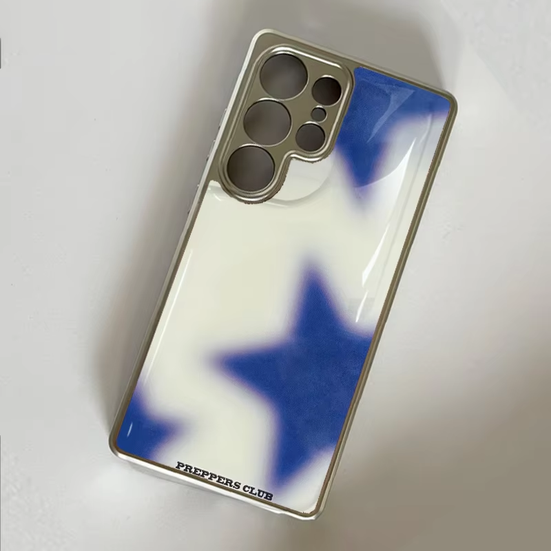 Phone Cases Blue - Koreanische Ins Blue Star Gradient Epoxy