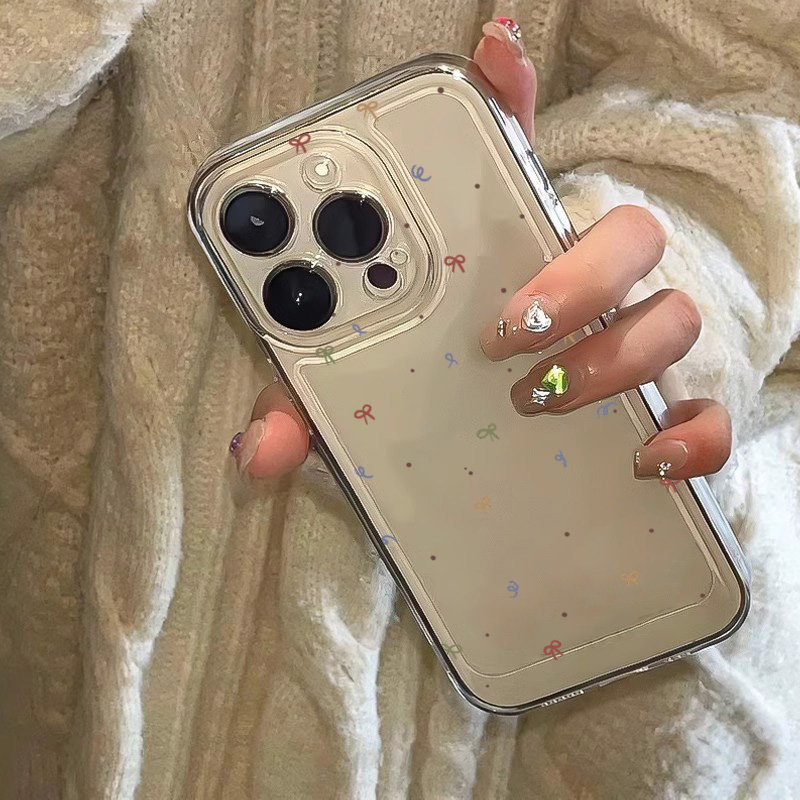 Phone Cases Pinterest - Bunte kleine Schleife transparente Handyhülle für