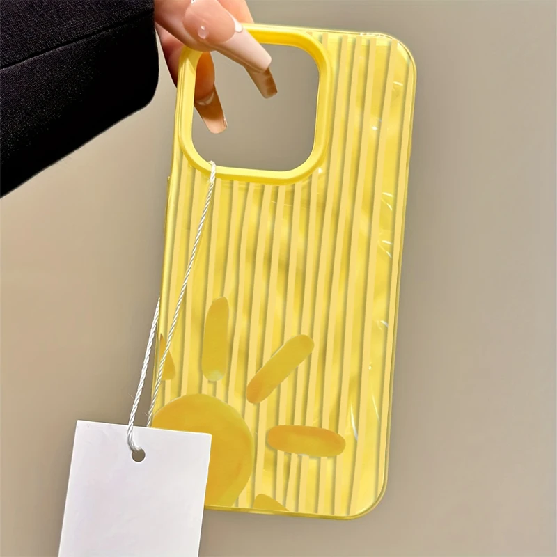 Phone Cases Yellow - Gelb gestreifte Sonnenmuster-Handyhülle für iPhone 16