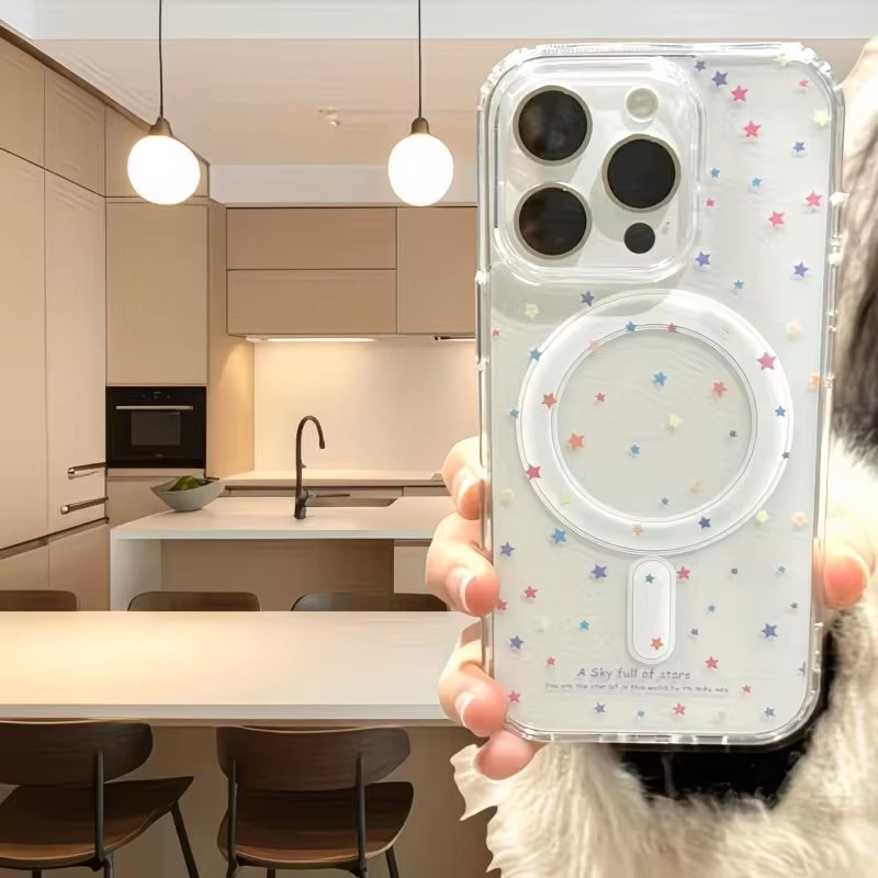 Phone Cases With Magnet - Kleines Sternenmuster Handyhülle für iPhone 18