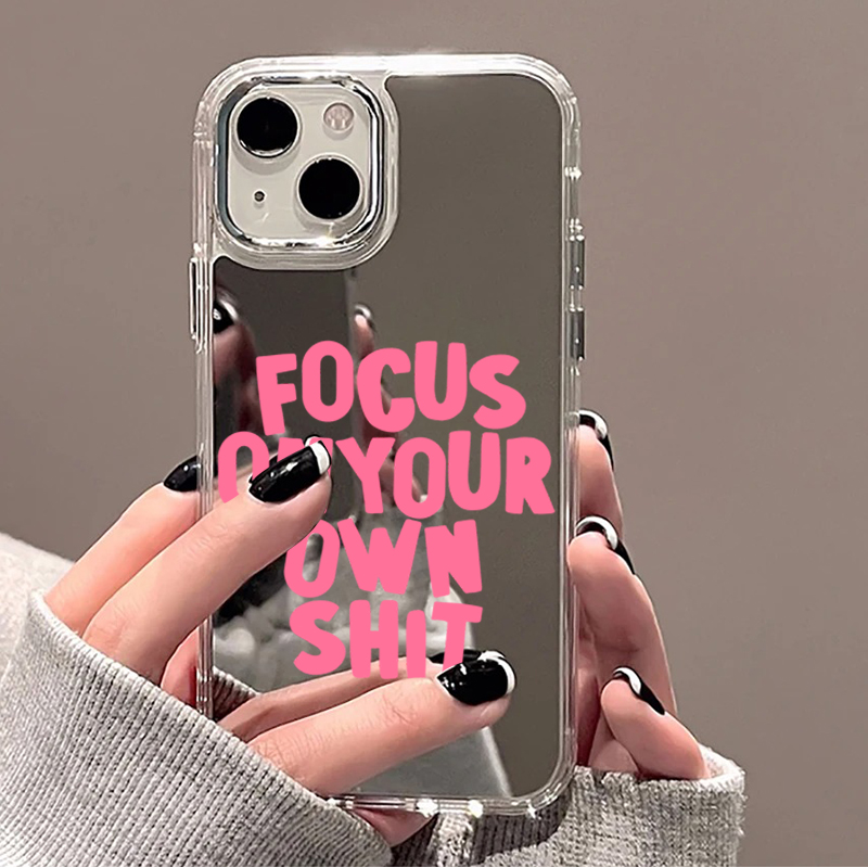 Phone Cases Durable - Trendige Zitate & Bunte Buchstaben Spiegel