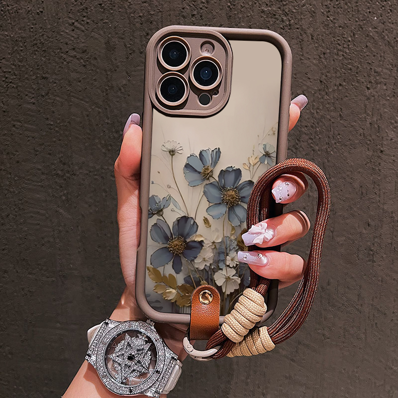 Blaue Blumen-Lanyard-Schlaufen – Phone Cases Blue Bewertung und Preis