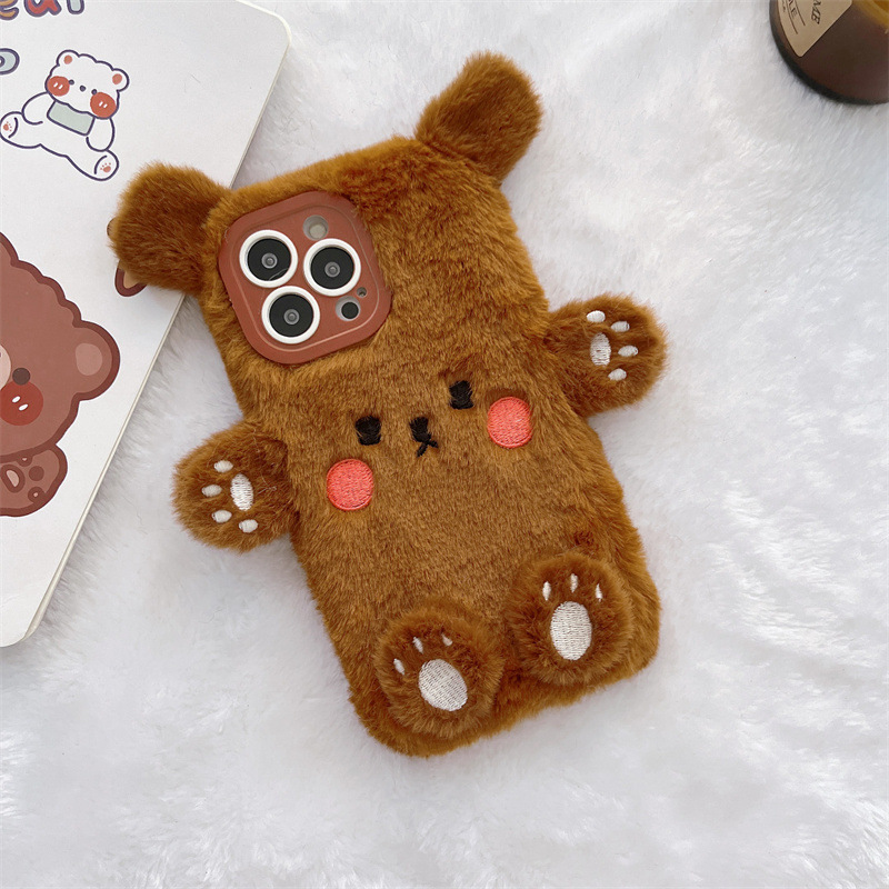 Koreanische 3D Cartoon Bär Fla – Phone Cases Iphone 16 Bewertung und Preis