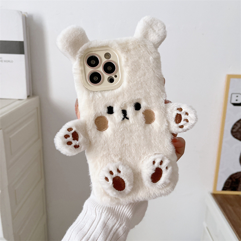 Koreanische 3D Cartoon Bär Fla – Phone Cases Iphone 16 Bewertung und Preis