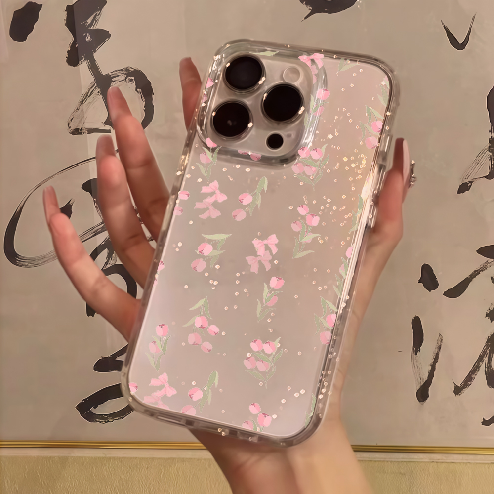 Luxuriöse Blaue Blumen Glitzer – Phone Cases Blue Bewertung und Preis