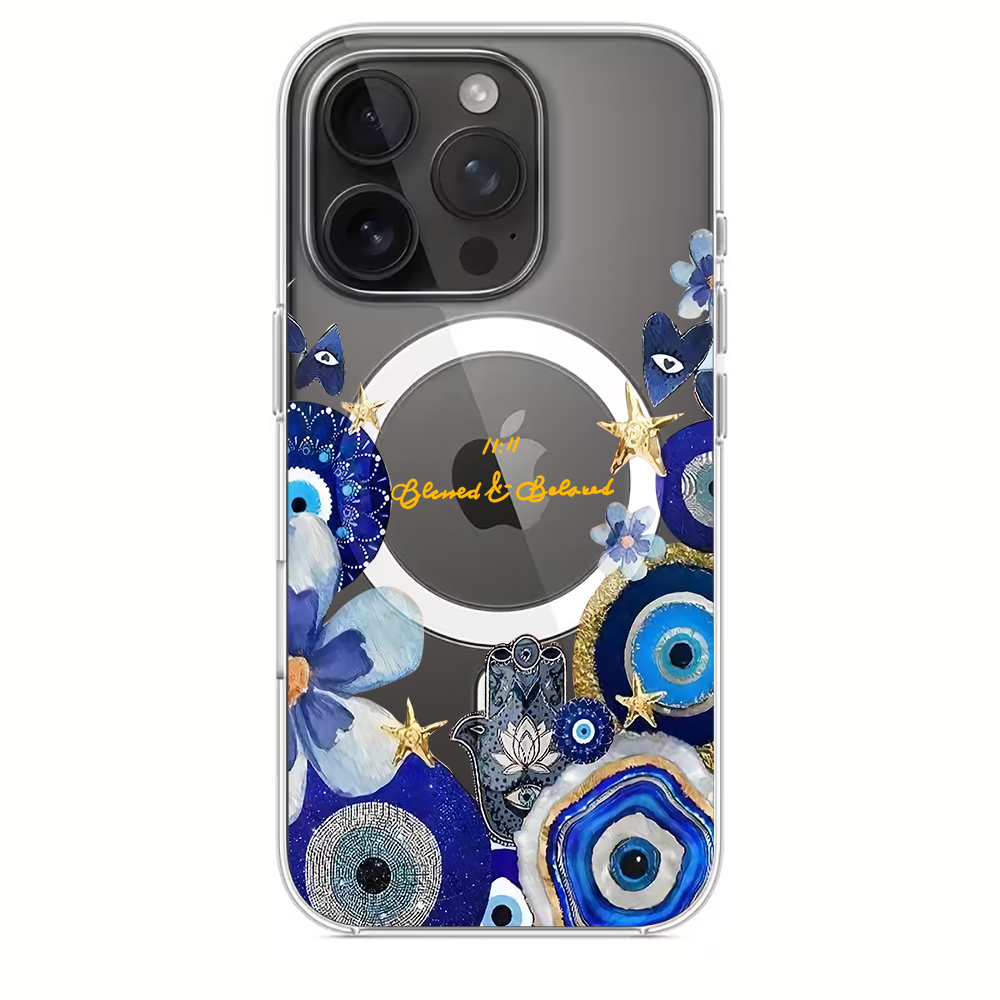 Blaues Böses Auge & Blumenmust – Phone Cases Blue Bewertung und Preis