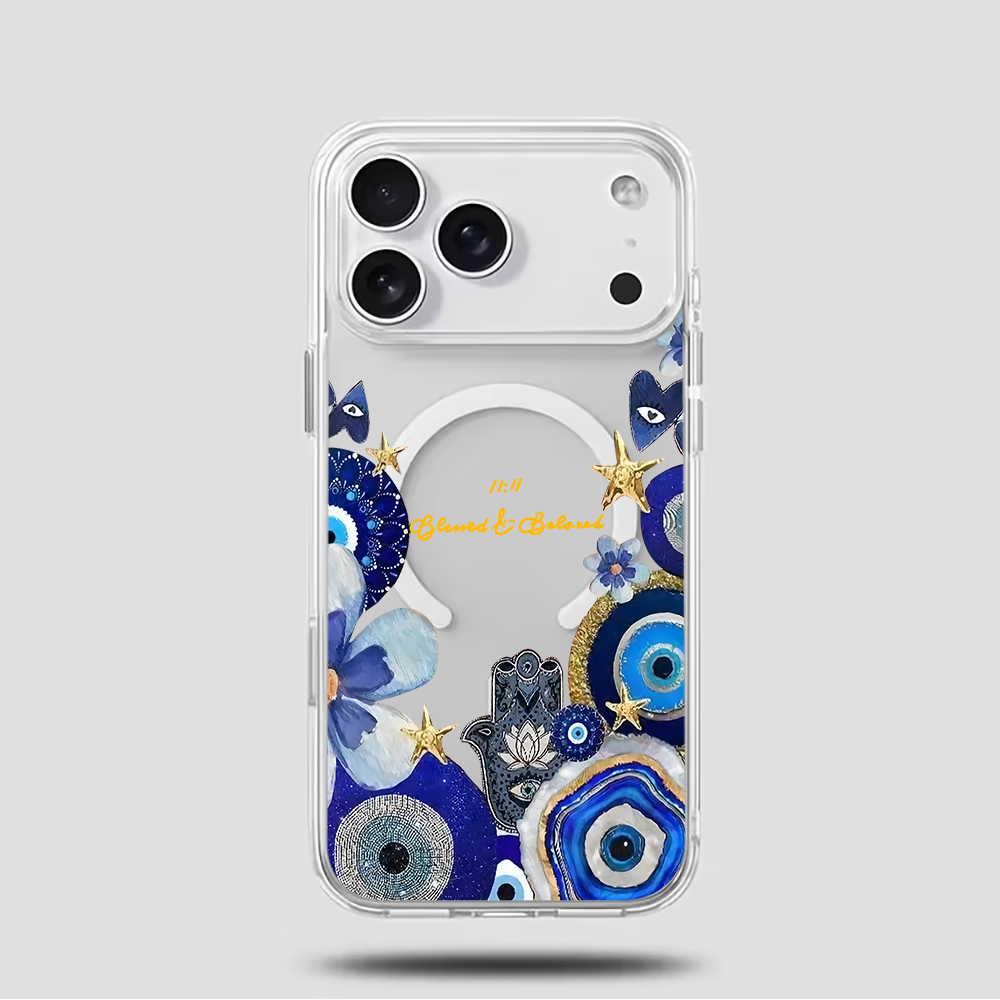 Blaues Böses Auge & Blumenmust – Phone Cases Blue Bewertung und Preis