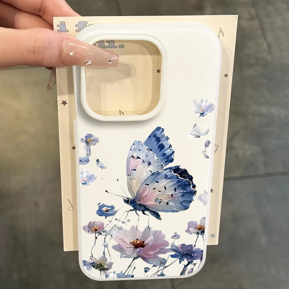 Aquarell Blau-Lila Schmetterli – Phone Cases Blue Bewertung und Preis