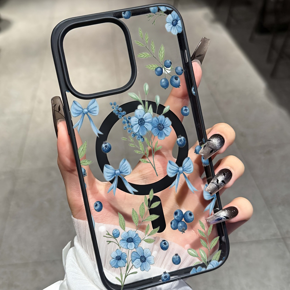 Blueberry Floral Clear Case fü – Phone Cases Durable Bewertung und Preis