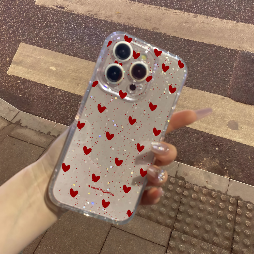 Rosa Herz-Glitzer-Handyhülle f – Glitter Shockproof Case Bewertung und Preis