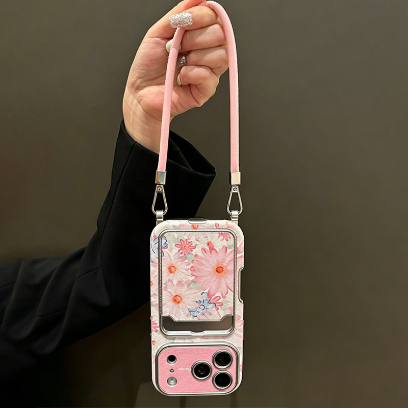 Rosa Blumenmuster Kunstleder-T – Phone Cases With Card Holder Bewertung und Preis