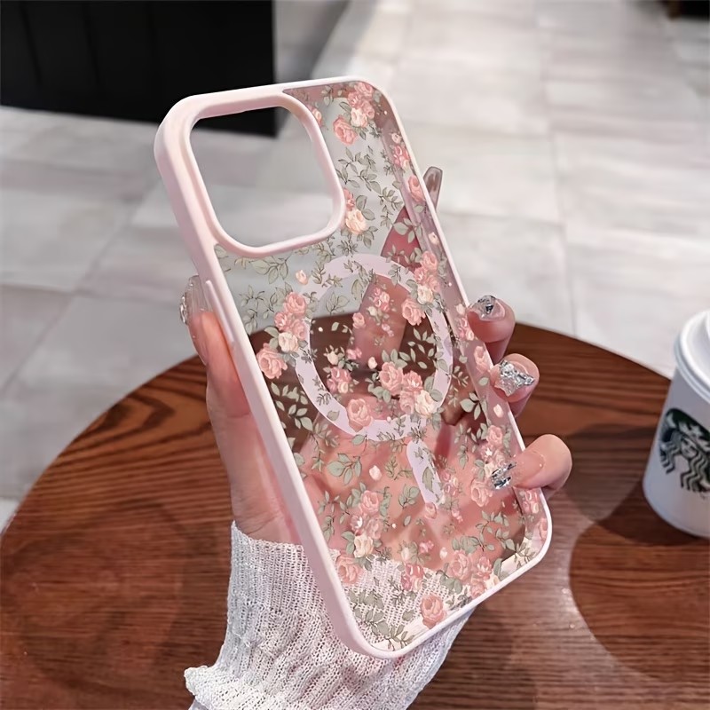 Rosa Tiny Rose Transparente Ma – Phone Cases With Magnet Bewertung und Preis