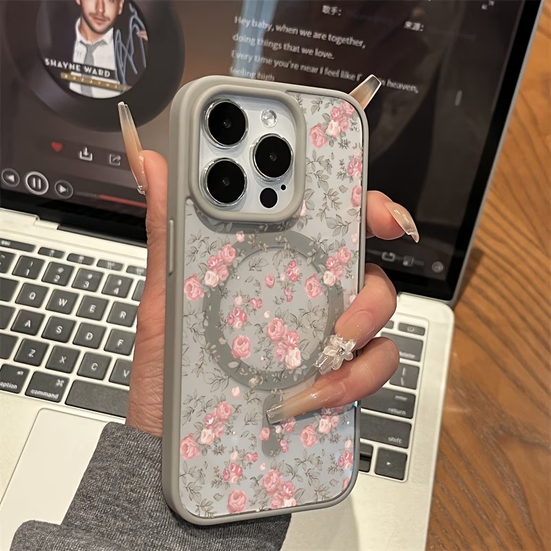 Rosa Tiny Rose Transparente Ma – Phone Cases With Magnet Bewertung und Preis