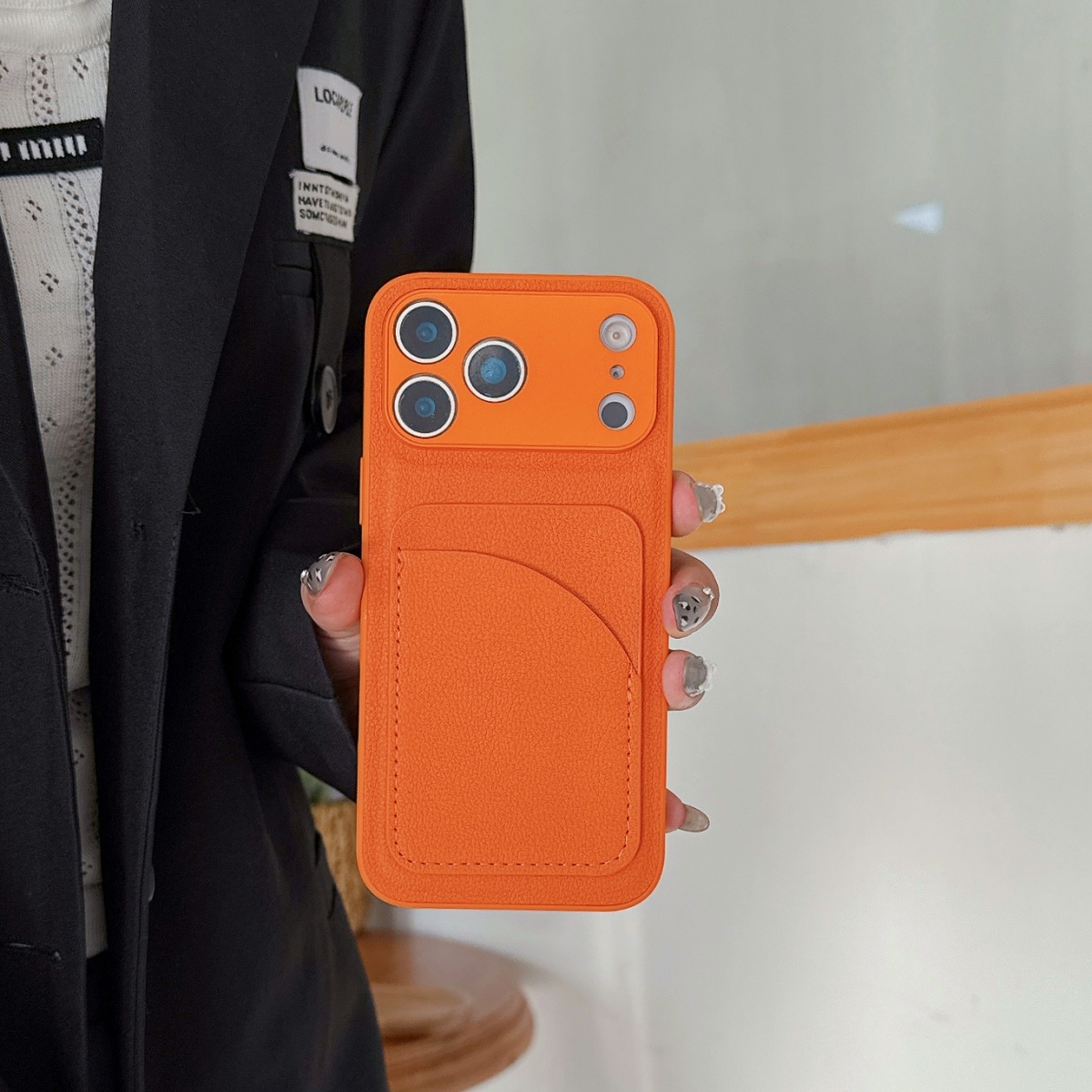 Leder Orange Farbe Kartenhalte – Phone Cases With Card Holder Bewertung und Preis