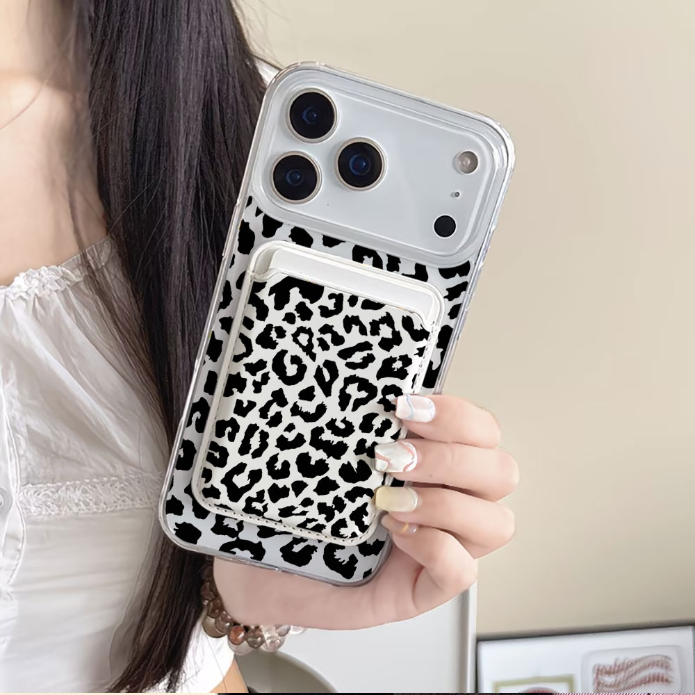 Schwarzes Leopardenmuster für  – Phone Cases With Card Holder Bewertung und Preis