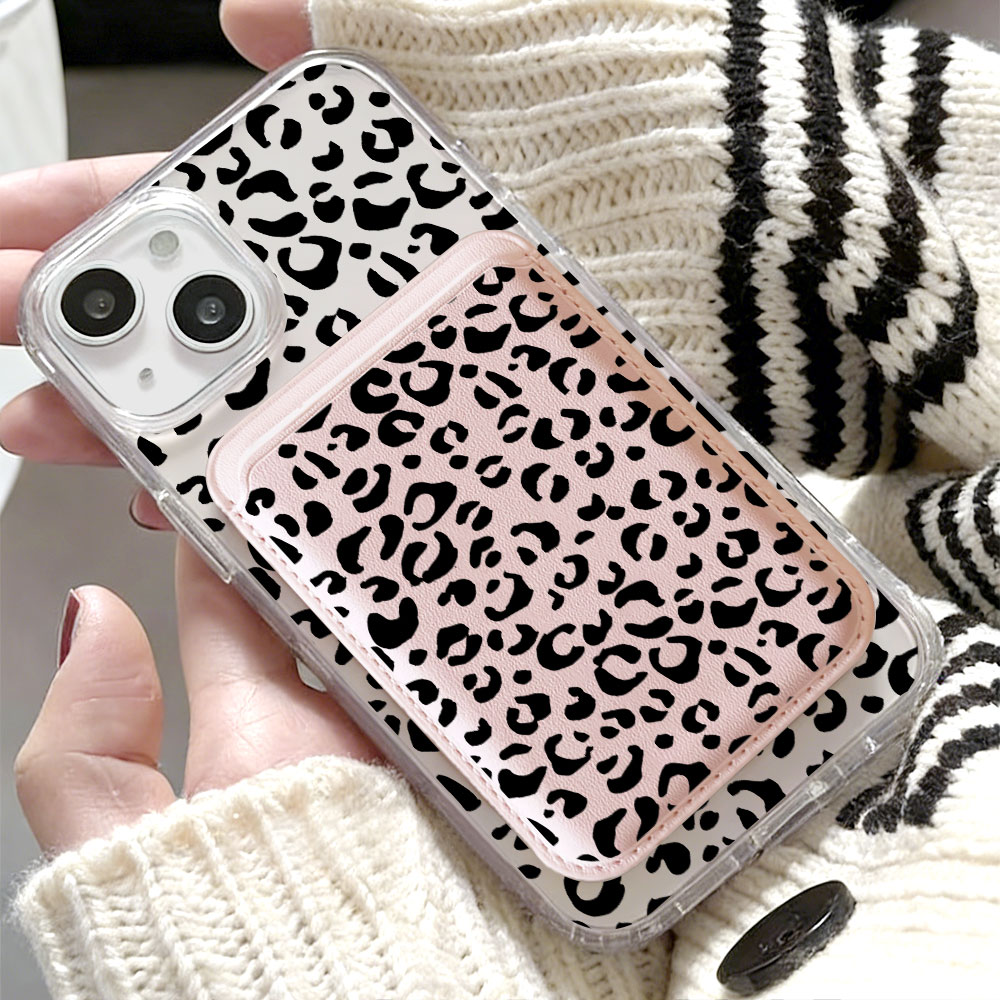 Schwarzes Leopardenmuster für  – Phone Cases With Card Holder Bewertung und Preis