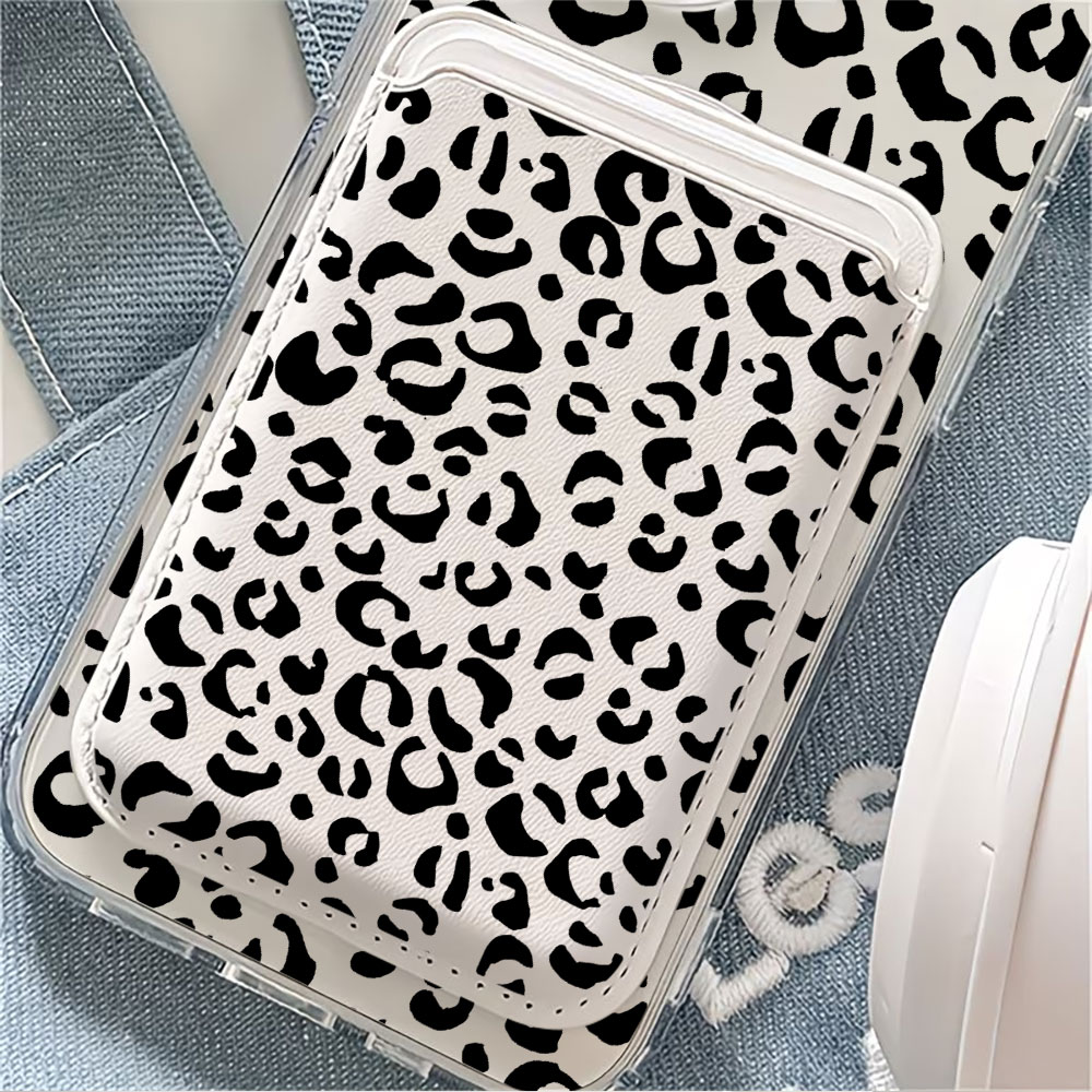 Schwarzes Leopardenmuster für  – Phone Cases With Card Holder Bewertung und Preis
