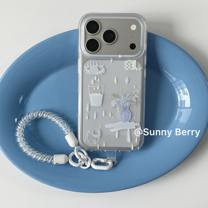 Koreanische Ins Blue Tear Vase – Phone Cases Blue Bewertung und Preis