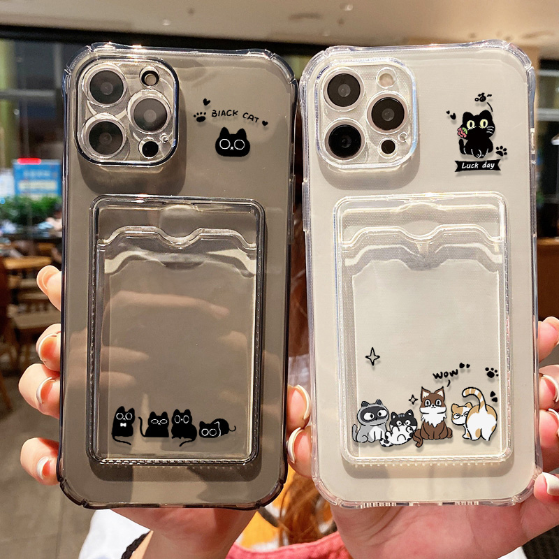 Süße schwarze Katze Handyhülle – Phone Cases With Card Holder Bewertung und Preis