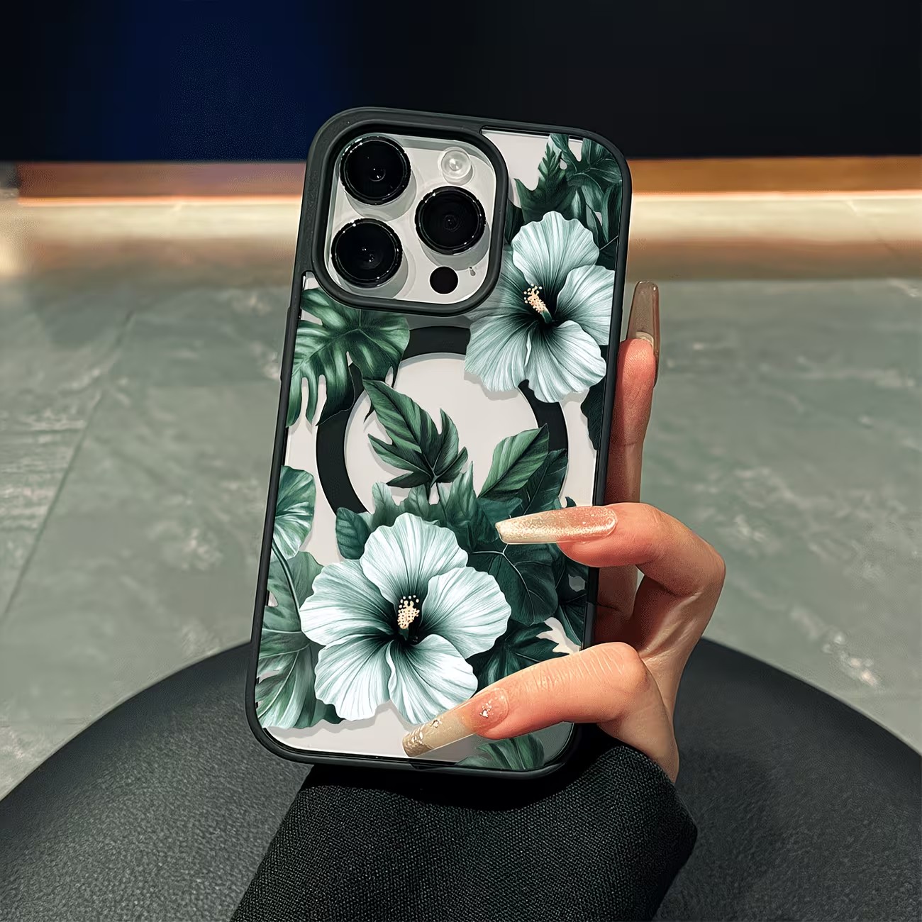 Grüne Blumenmuster Handyhülle  – Phone Cases With Magnet Bewertung und Preis