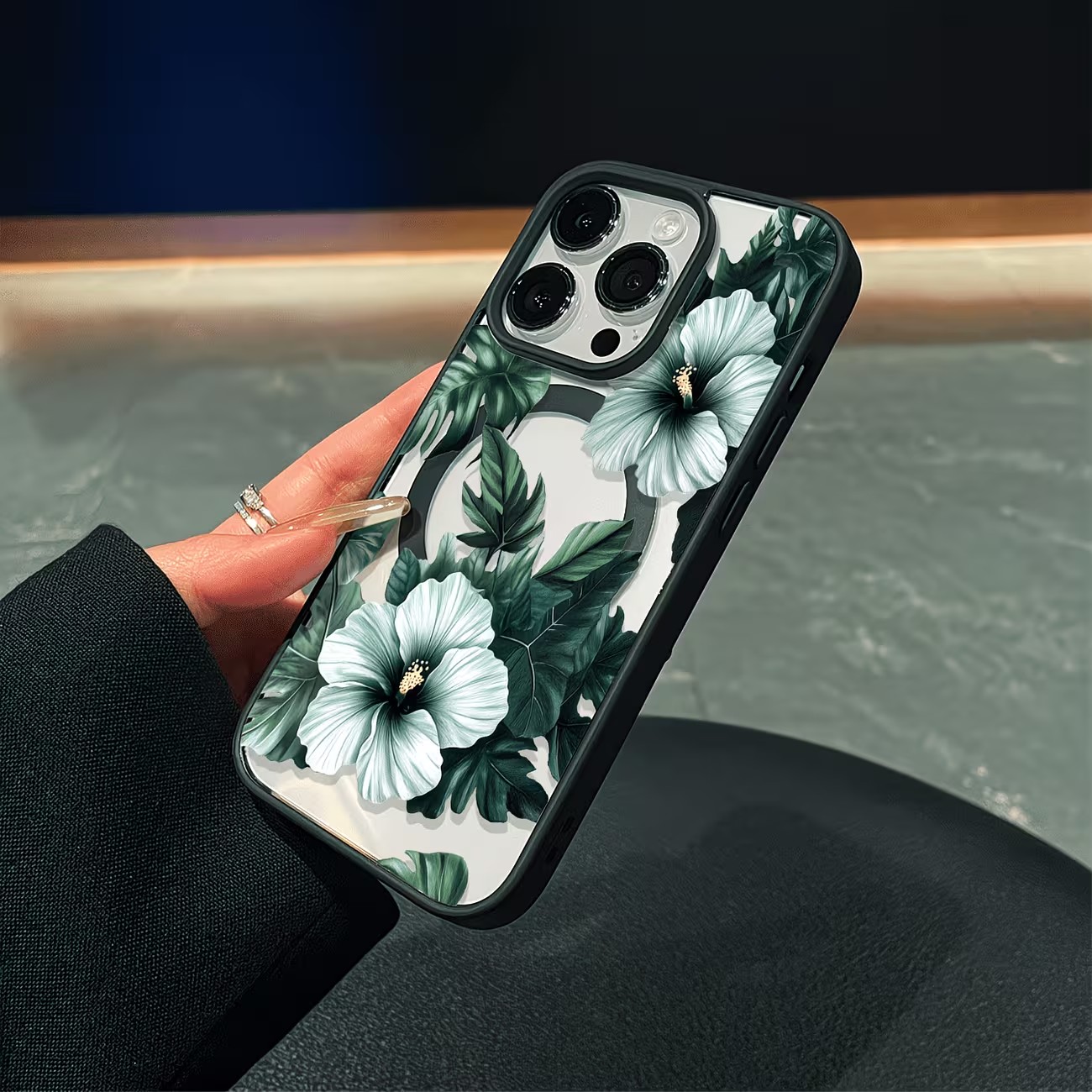 Grüne Blumenmuster Handyhülle  – Phone Cases With Magnet Bewertung und Preis