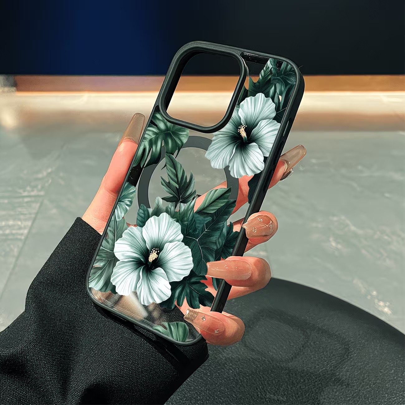 Grüne Blumenmuster Handyhülle  – Phone Cases With Magnet Bewertung und Preis